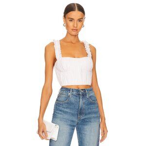 Amur Twain Crop Top Cotton White Size 12 NEW NWT